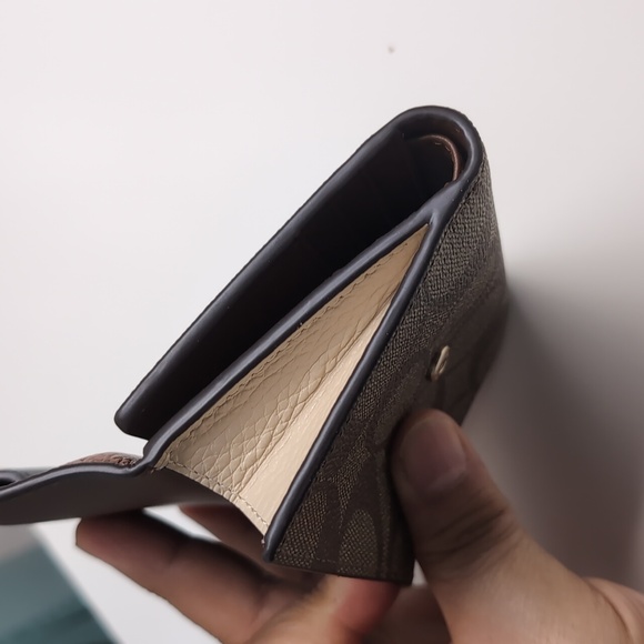 Coach CF472 Small Morgan Wallet In Colorblock Signature Canvas (Firm Price) - Picture 4 of 12